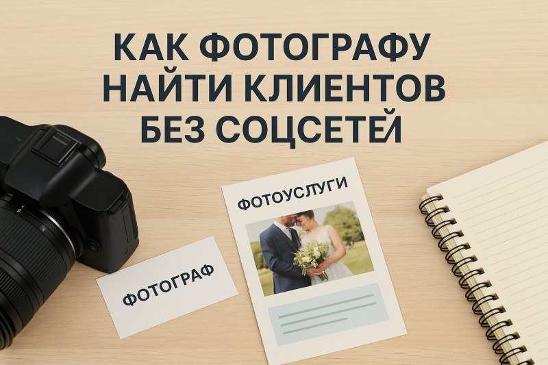 Фотоаппарат, визитки и буклеты как символы офлайн-маркетинга фотографа в Казахстане